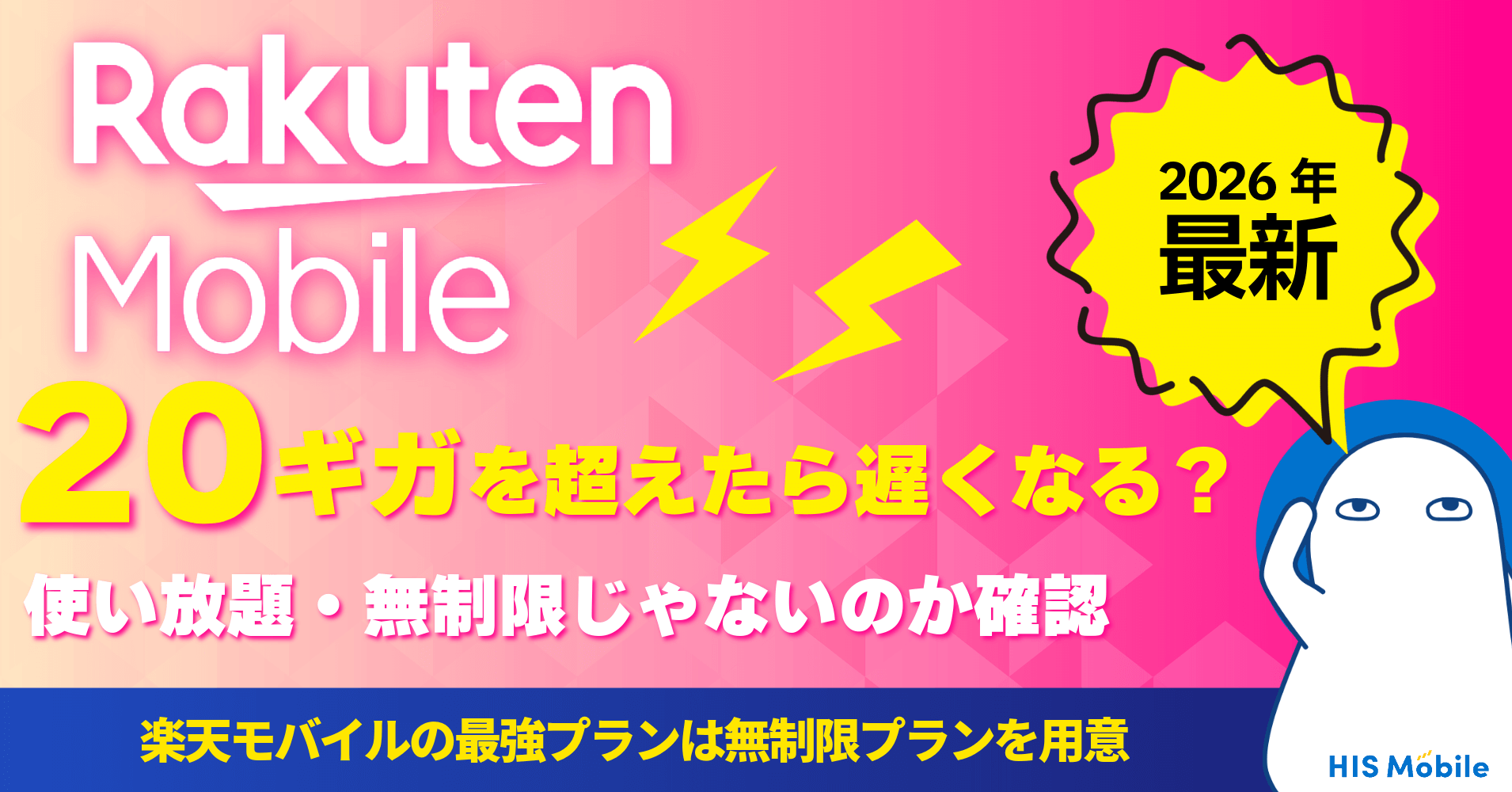 楽天モバイルは20ギガを超えたら遅くなる？使い放題・無制限じゃないのか確認