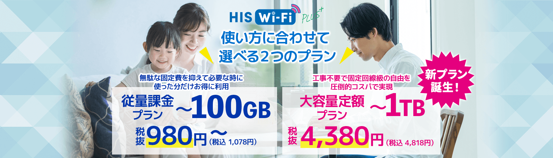 Wi-Fiの契約を見直して通信固定費を削減しませんか？ HIS Wi-Fi for biz シンプルな従量課金制1プラン 10GB月額980円〜 業界最安値級