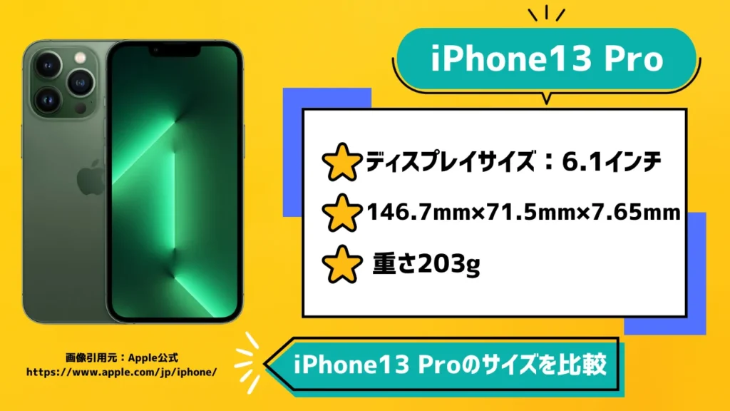 iPhone13 Proのサイズを比較してまとめ