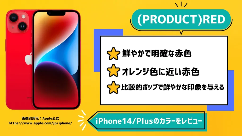 iPhone14/Plusのカラーで(PRODUCT)REDをレビュー