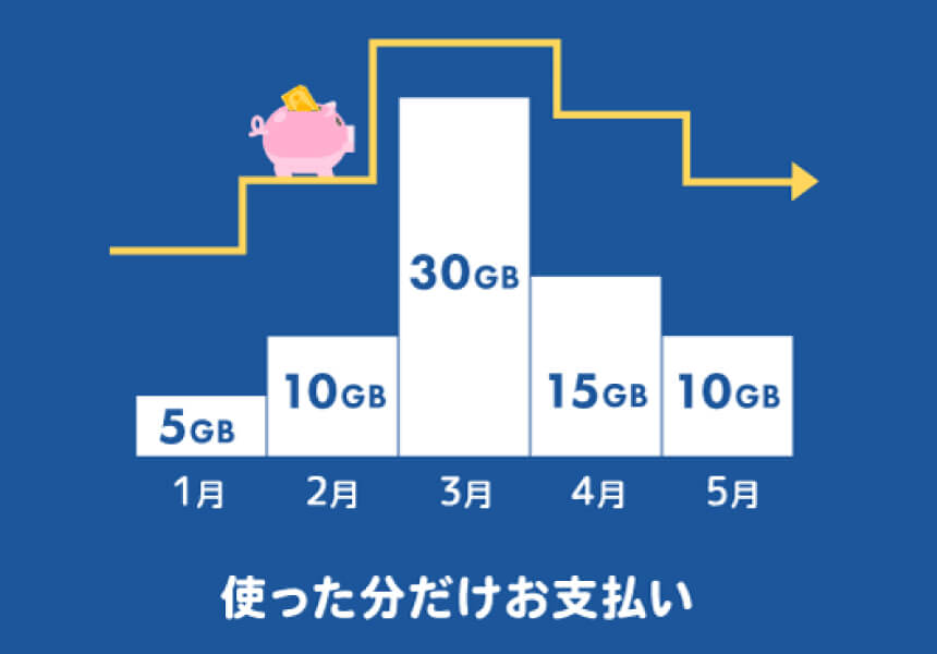 使った分だけお支払い