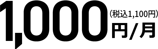 1,100円/月（税込）
