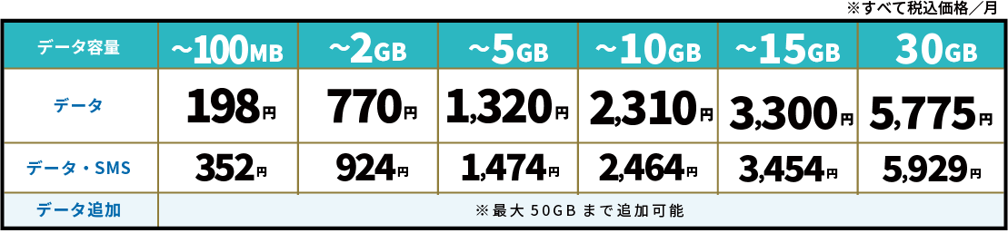 ビタップラン 料金表