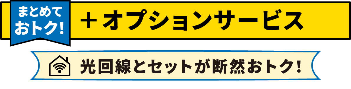 まとめておトク!+オプションサービス 光回線とセットが断然おトク!