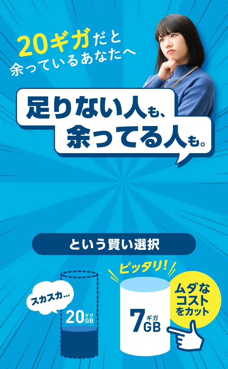 7GB990円(税込)という賢い選択