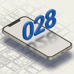 スマートフォンに028の番号が浮かんでいる