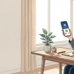 女性がリモートワークをしている画像