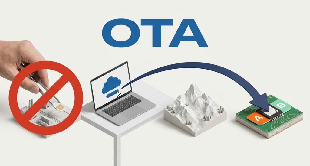 eSIMへのOTAでの書き込みを表した図