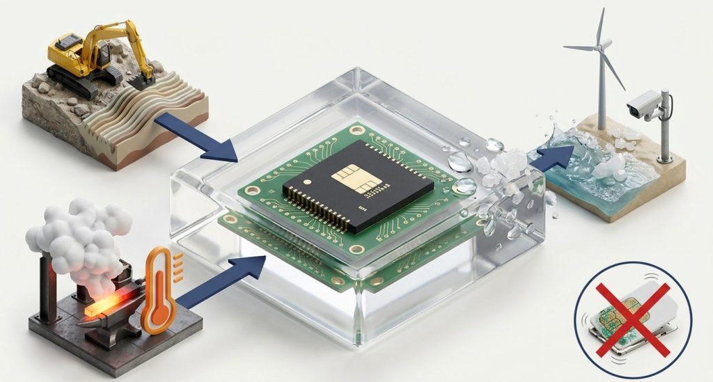 eSIMで搭載することで過酷な環境でもタフに利用可能