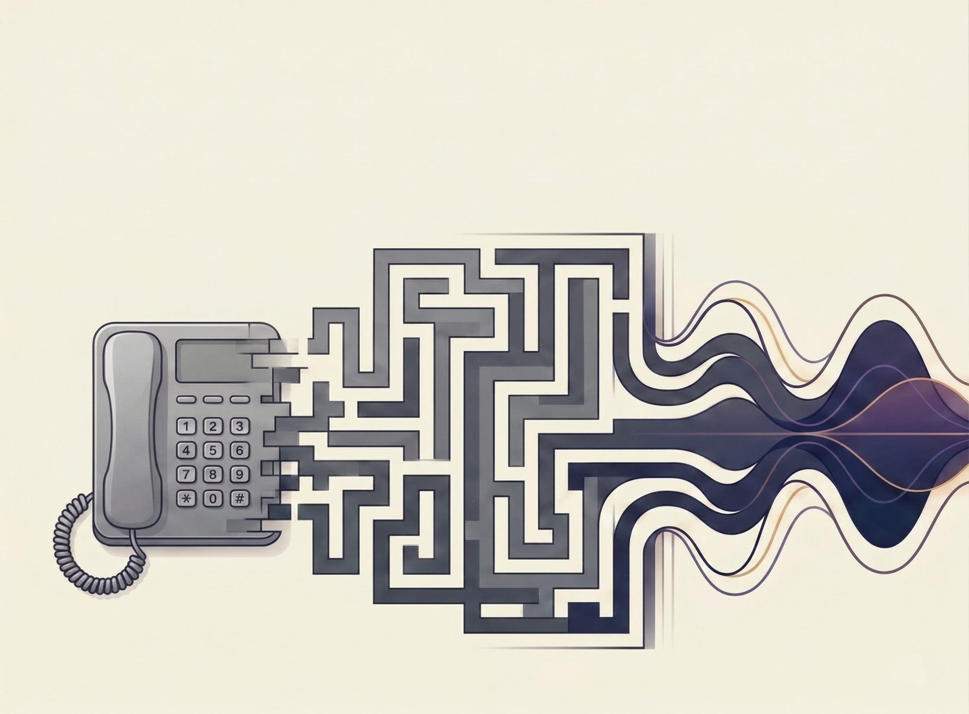 固定電話のIVRとAIを表した図
