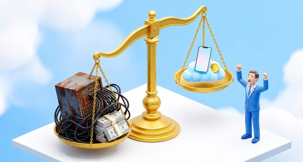従来のPBXの仕組みよりもクラウド化の方がコストが安い